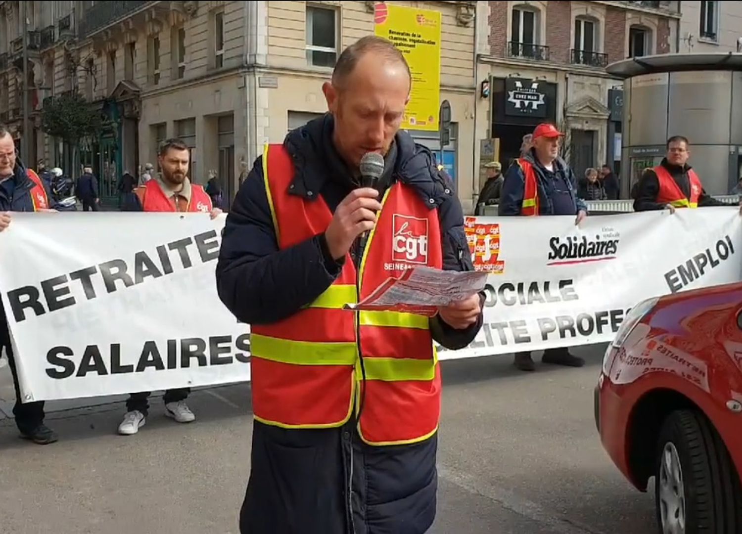Handy Barré, secrétaire de l'union locale CGT de Rouen